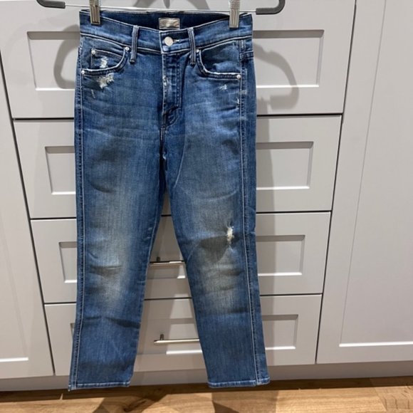 Mother Denim High Waisted Rascal Crop in Graffiti Girl Size 24 - Picture 3 of 9